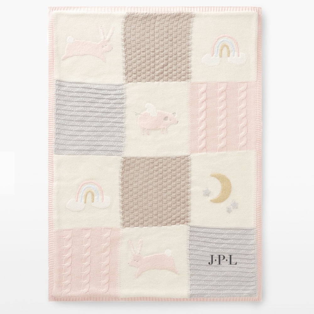 NWT no monogram- Pottery Barn Bunny Heirloom Baby Blanket